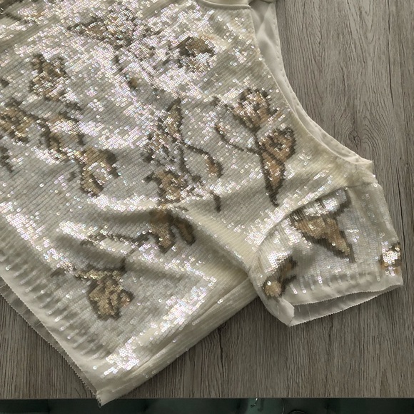 Free People Sequin Top Off-Shoulder Size Small NWT - Picture 4 of 9